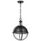 Nuvo Lincoln 1-Light Large Pendant, E26 60W, Matte Black, Clear Seeded 60/7675 - alternate 1